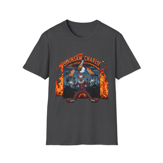 Unisex Graphic Tee - Chainsaw Charlie Halloween Shirt, Spooky T-Shirt for Costume Parties, Vintage Horror Apparel, Unisex Softstyle [...]