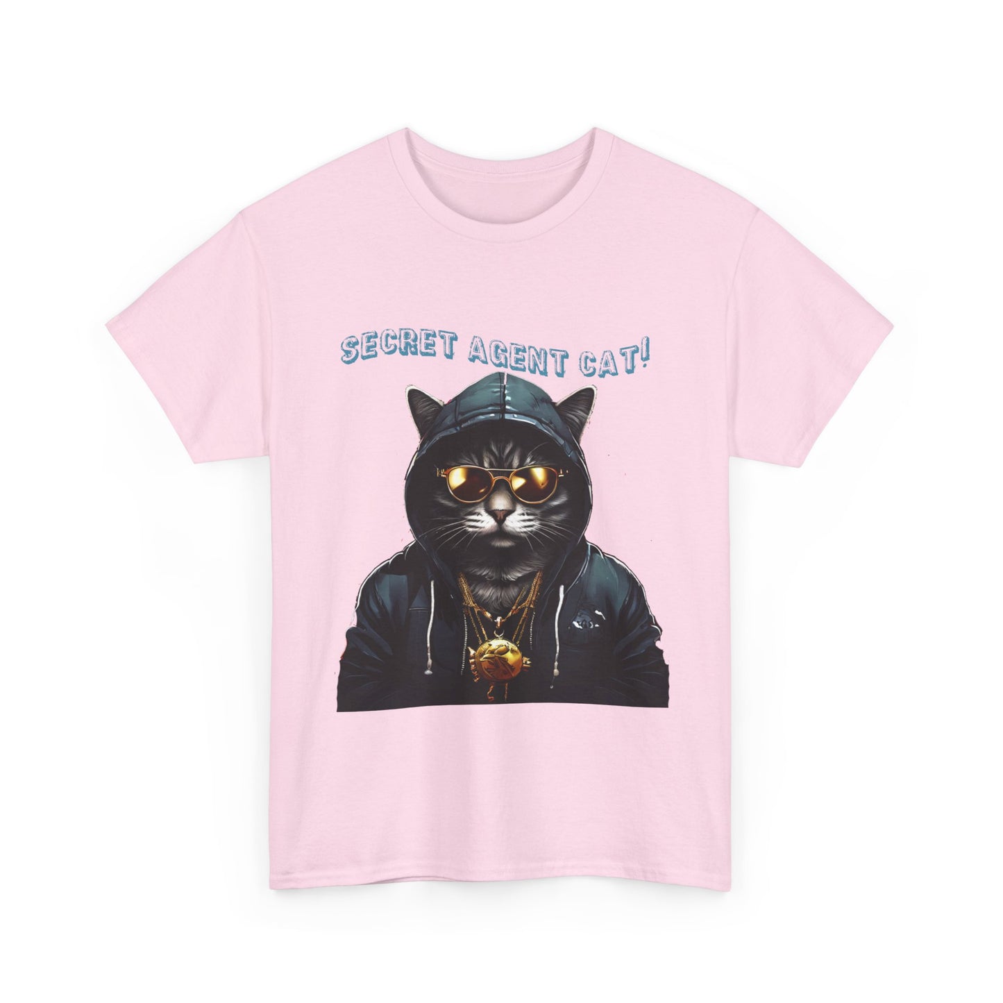 Secret Agent Cat Unisex Heavy Cotton Tee