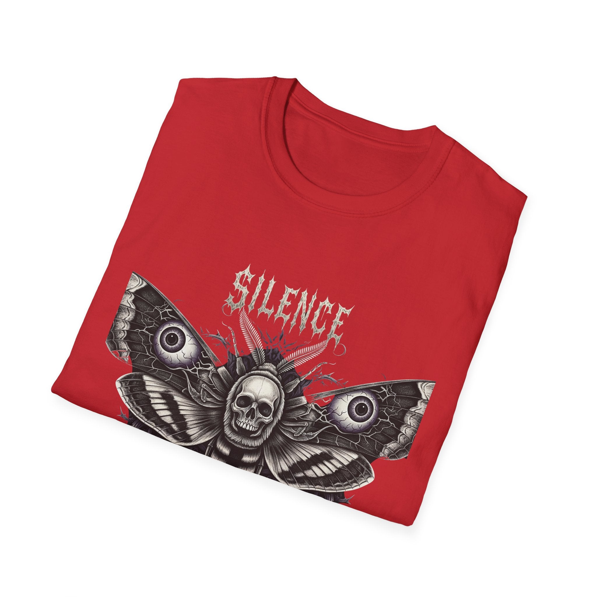 Gothic Silence T-Shirt, Unisex Graphic Tee, Alternative Fashion Top, Casual Wear, Edgy Gift Idea