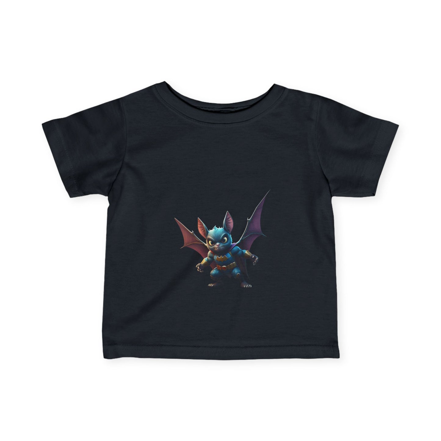 Cute Bat Man Super Hero Infant Tee for Playful Kids | Fun Graphic T-Shirt