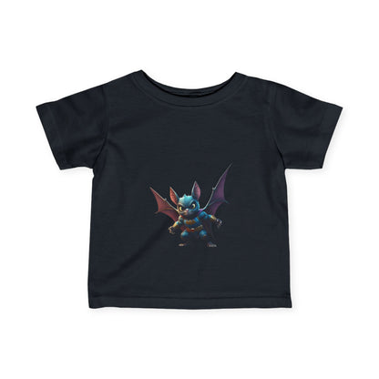 Cute Bat Man Super Hero Infant Tee for Playful Kids | Fun Graphic T-Shirt