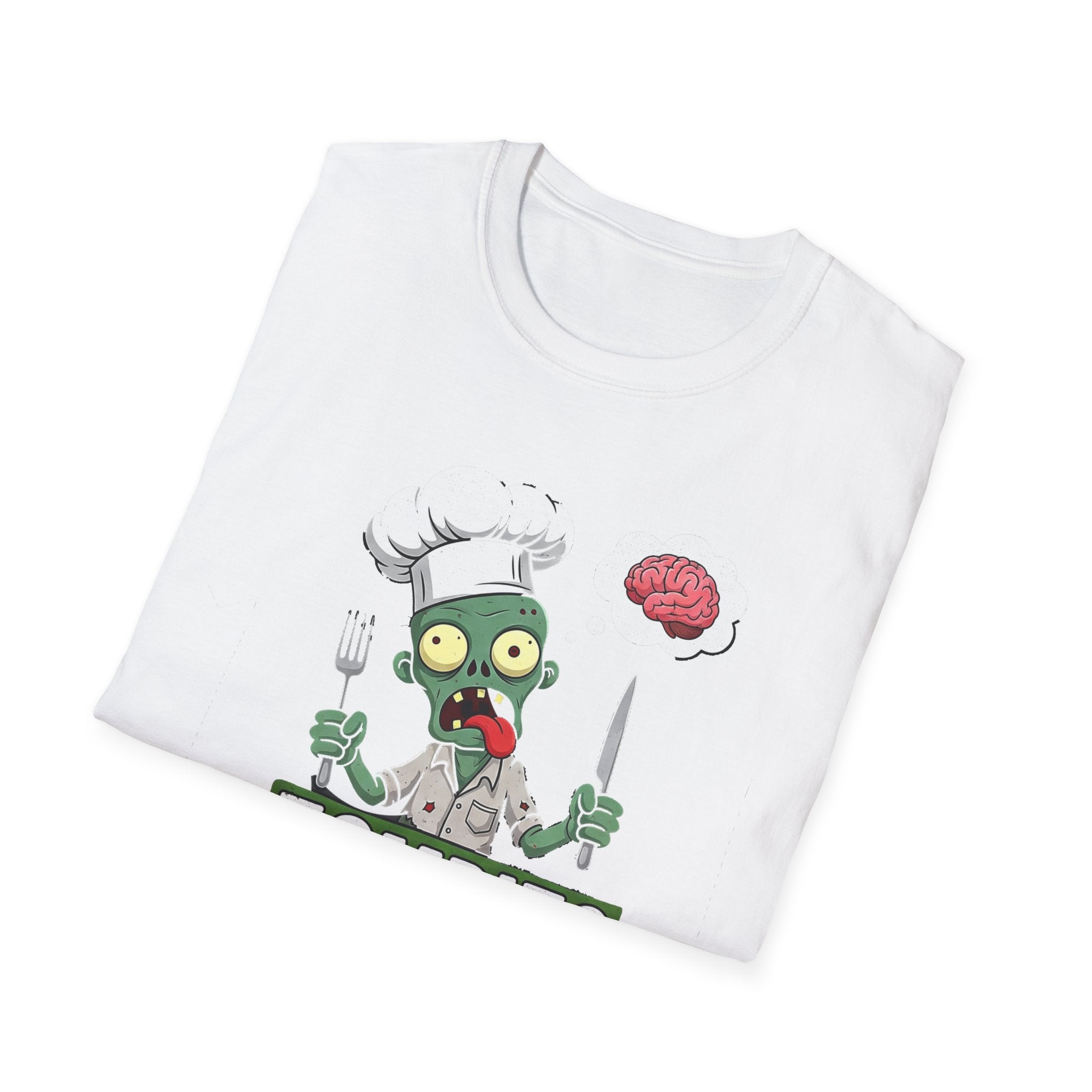Zombie Chef T-Shirt, Funny Unisex Tee, Halloween Apparel, Gift for Foodies, Quirky Graphic Tee, Casual Wear