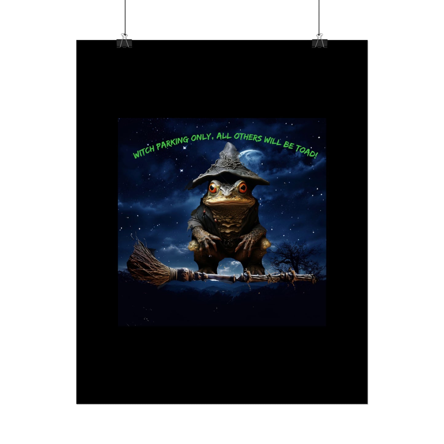 Witch Parking Only Toad Rolled Posters