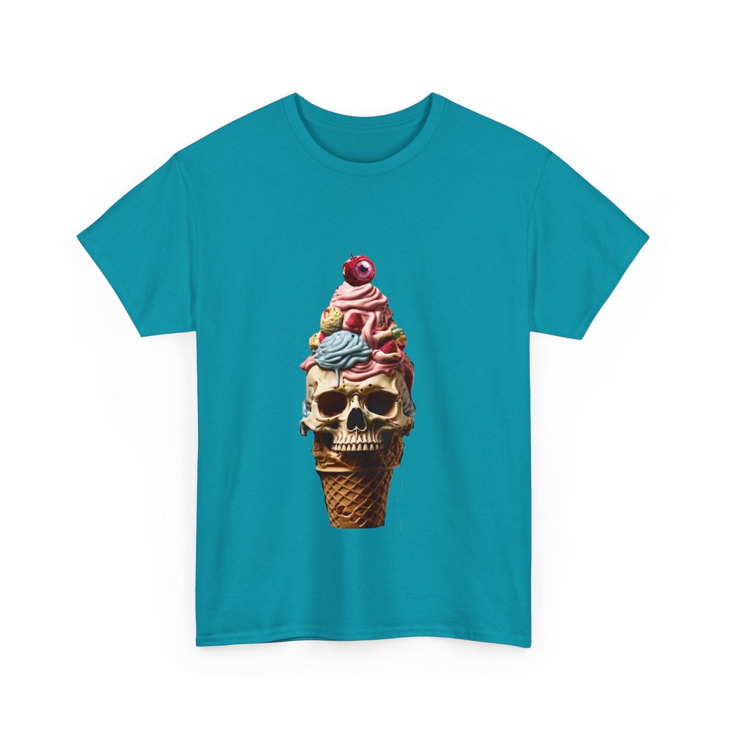 Skull Ice Cream Unisex Heavy Cotton Tee