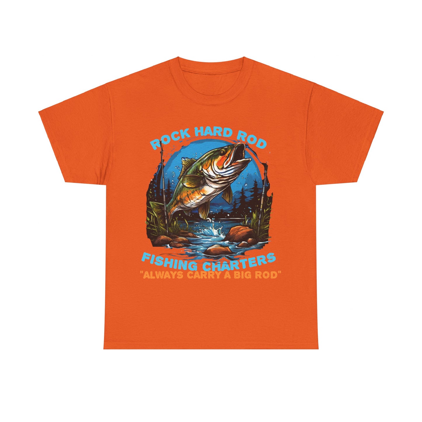 Rock Hard Rod Fishing Charters Unisex Heavy Cotton Tee