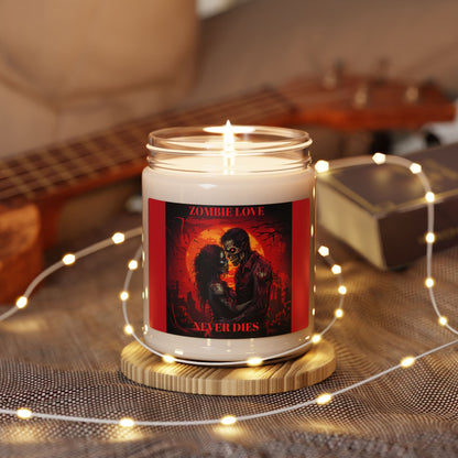 Zombie Love Scented Soy Candle - 9oz, Perfect for Halloween & Gothic Decor