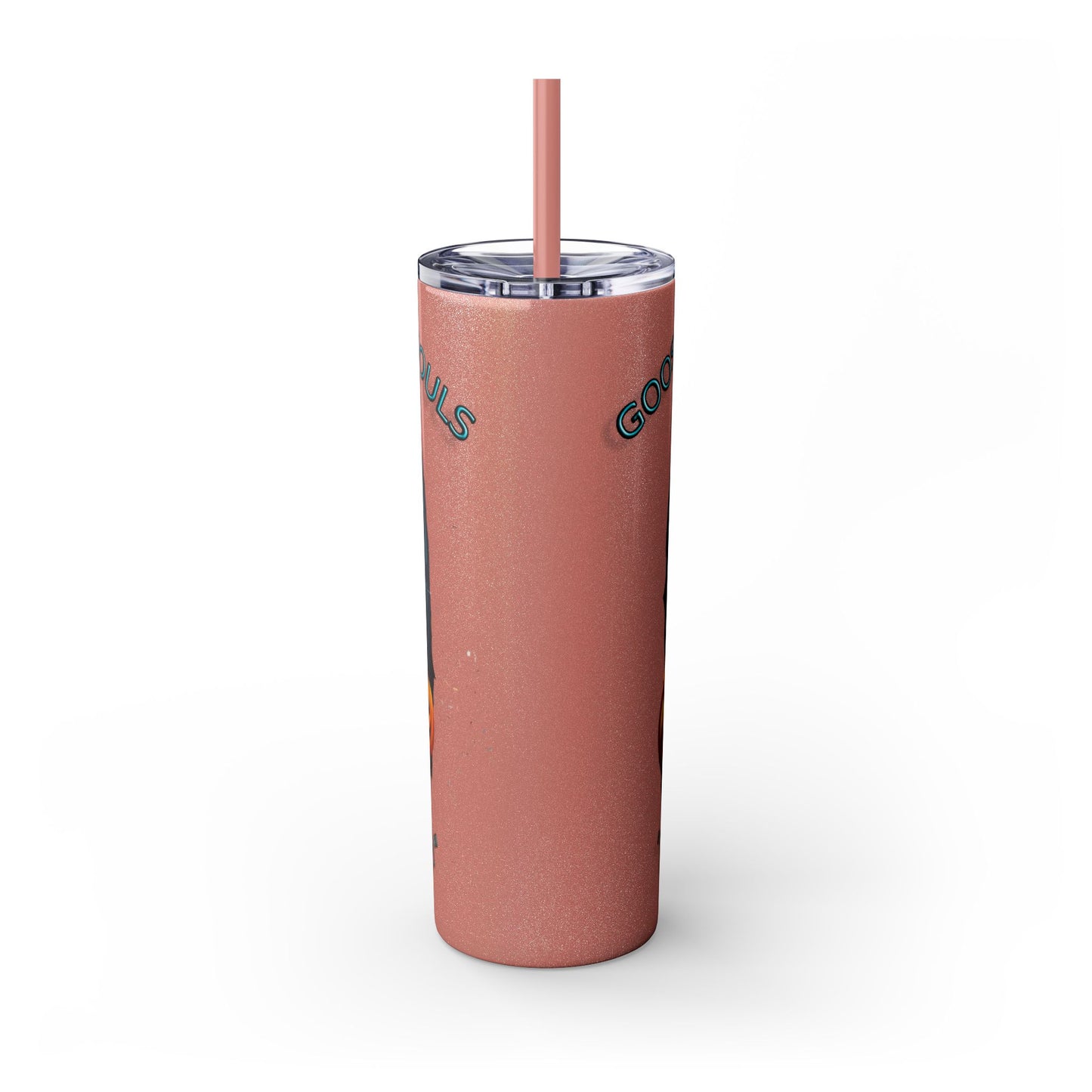 Goose Bumps And Ghouls Too Cute To Spook Skinny Tumbler with Straw, 20oz