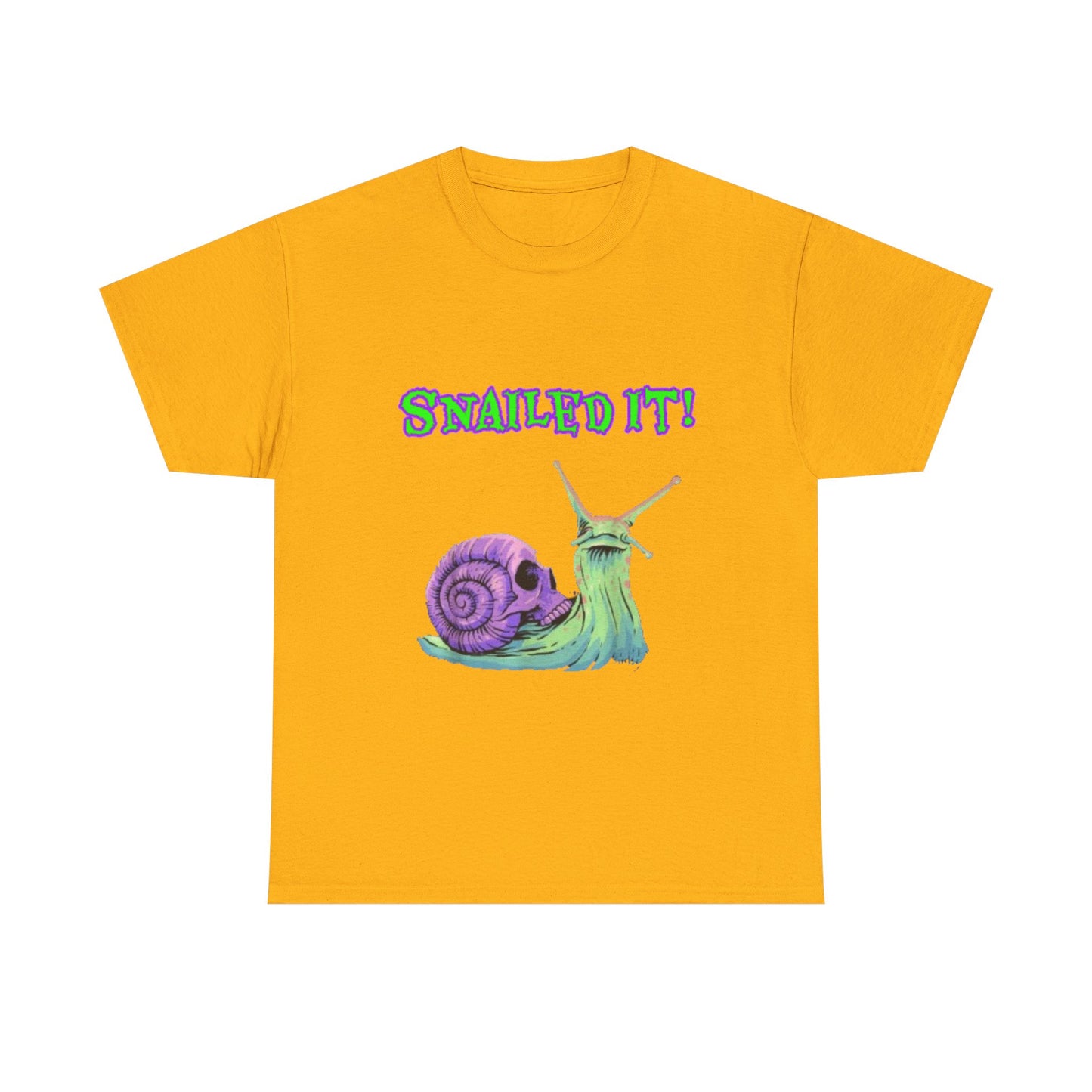 "Snailed It!" Unisex Heavy Cotton Tee - Slow & Steady Sass for Professional Weirdos