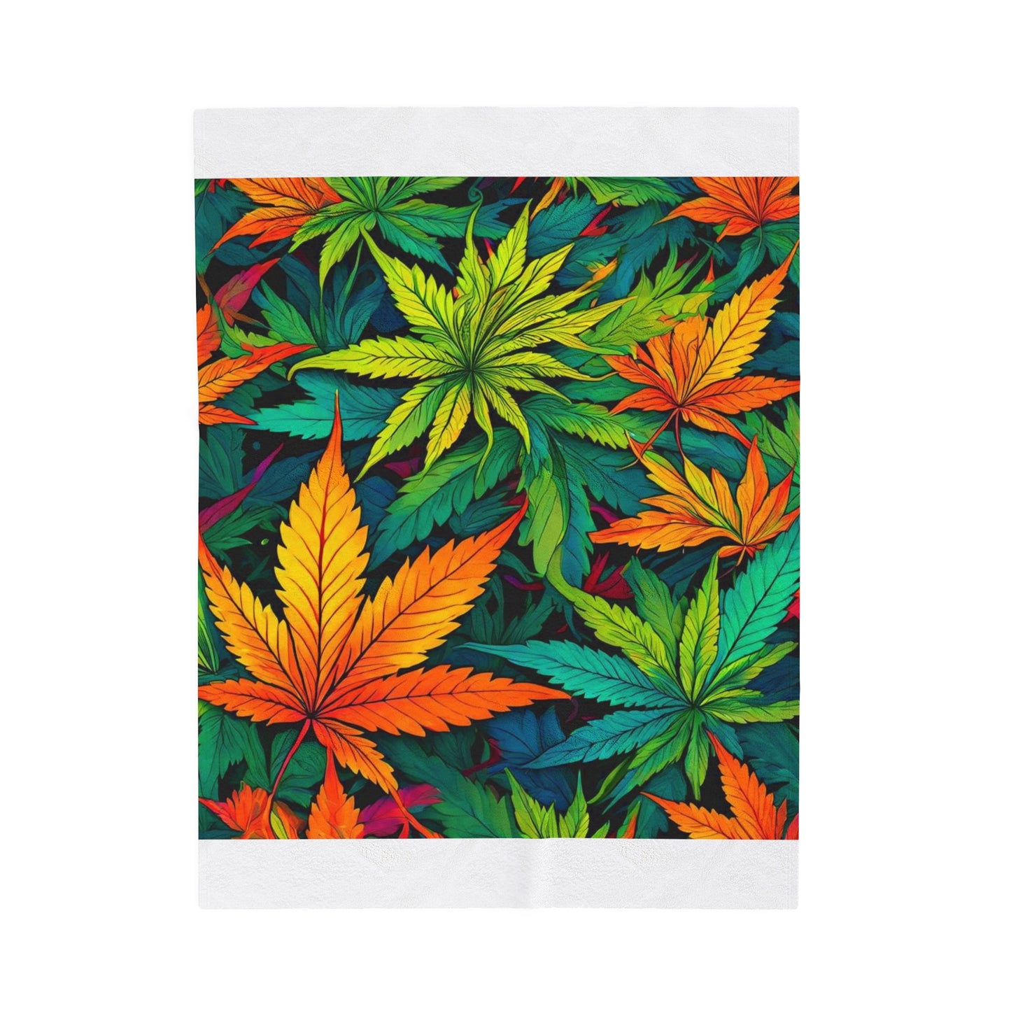 420 Happy Harvest Velveteen Plush Blanket