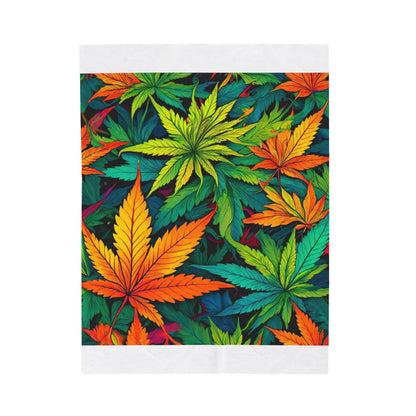 420 Happy Harvest Velveteen Plush Blanket