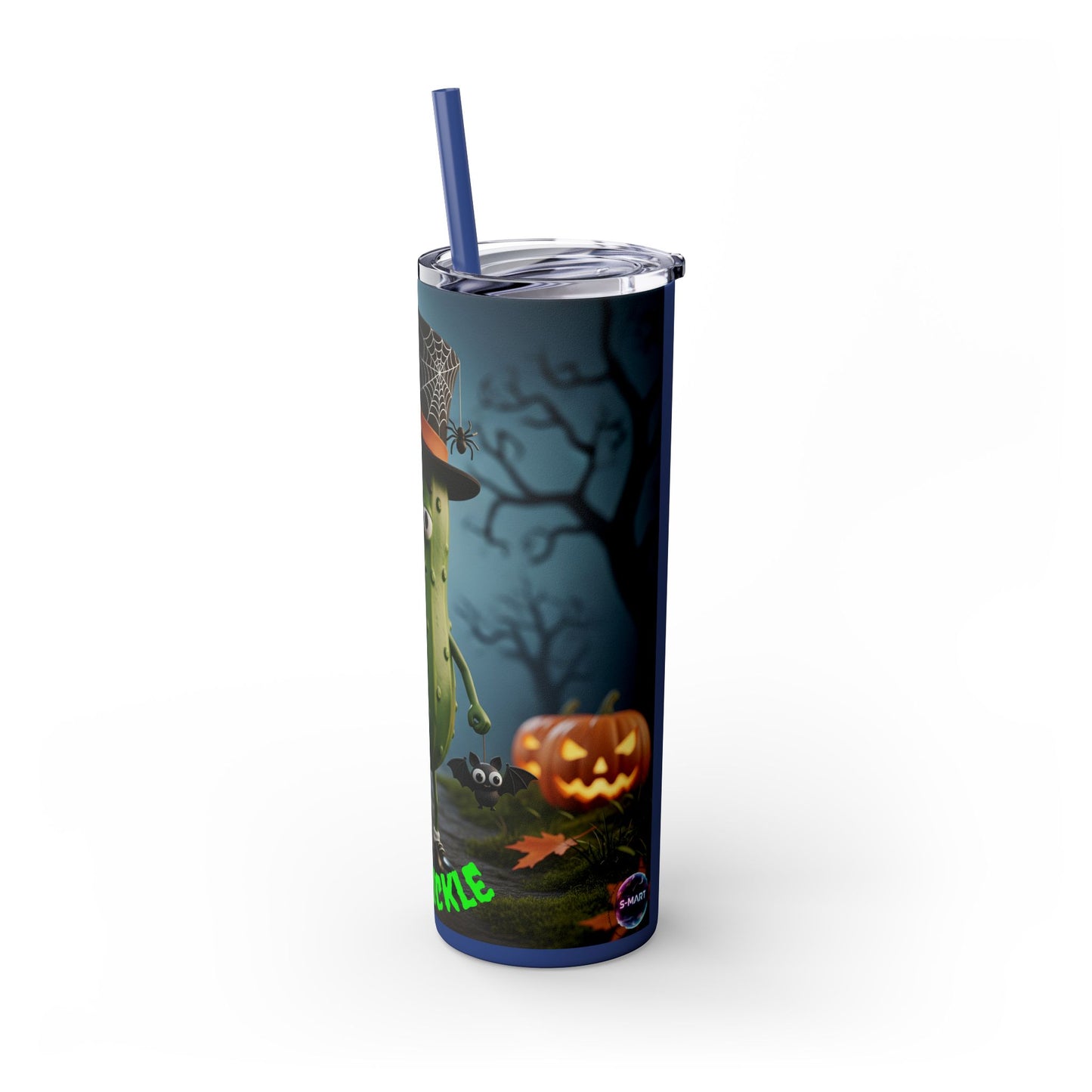 Halloween Mr. Pickle Tumbler, 20oz Skinny Tumbler with Straw, Fun for Parties, Trick or Treat, Kids Gift, Spooky Decor