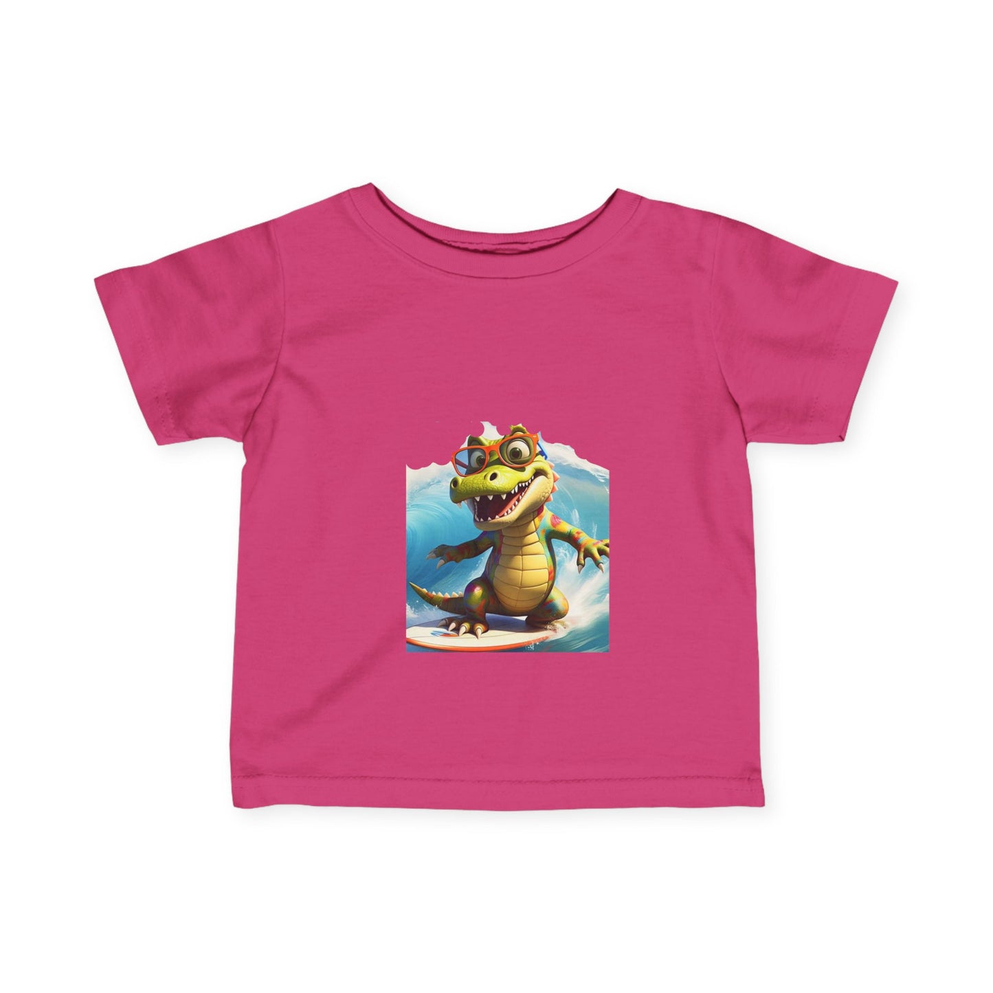 Cute Alligator Surfing Infant Tee - Perfect for Playtime & Summer Fun