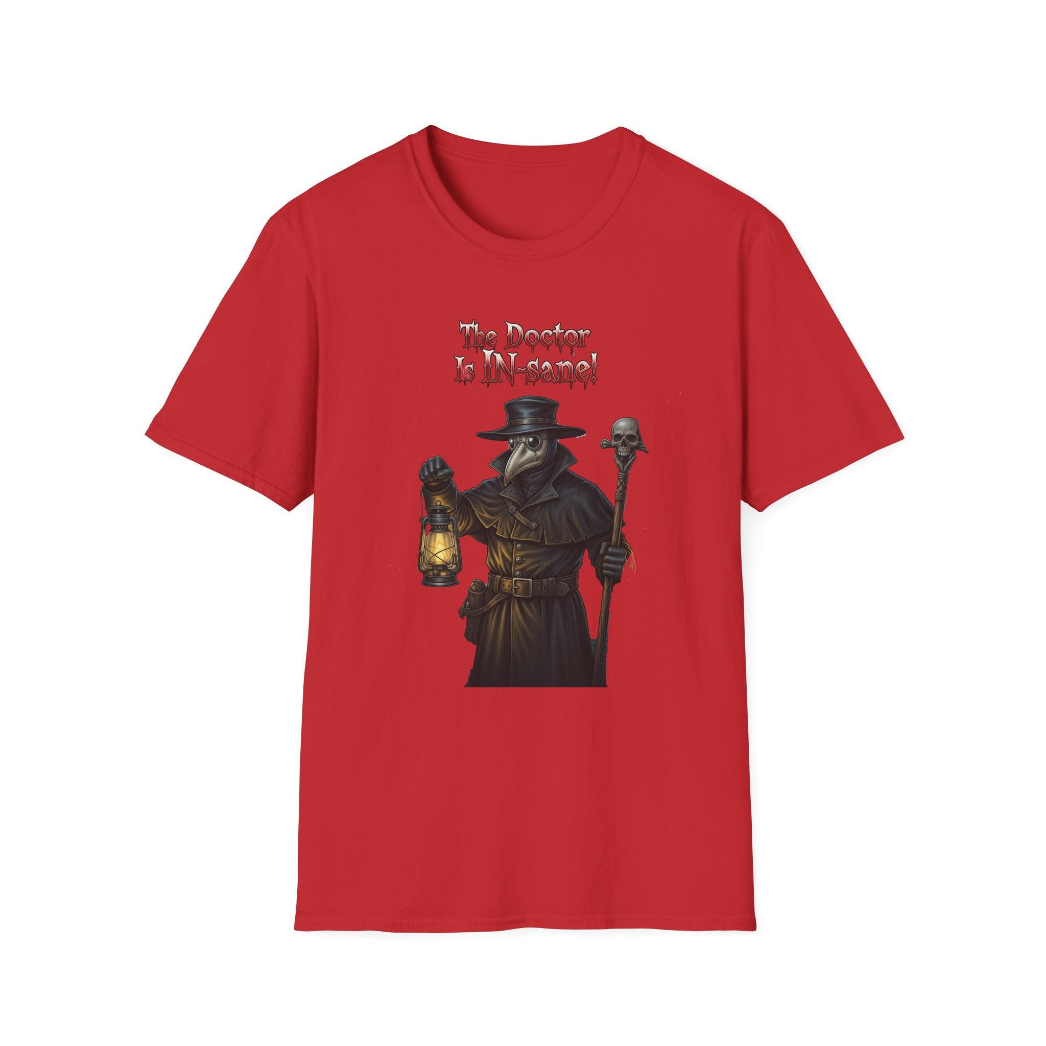 Gothic Plague In-sane Doctor T-Shirt, Unisex Softstyle Tee, Spooky Halloween Tee, Halloween Costume Shirt, Gift for Whovians, Dark Humor [...]
