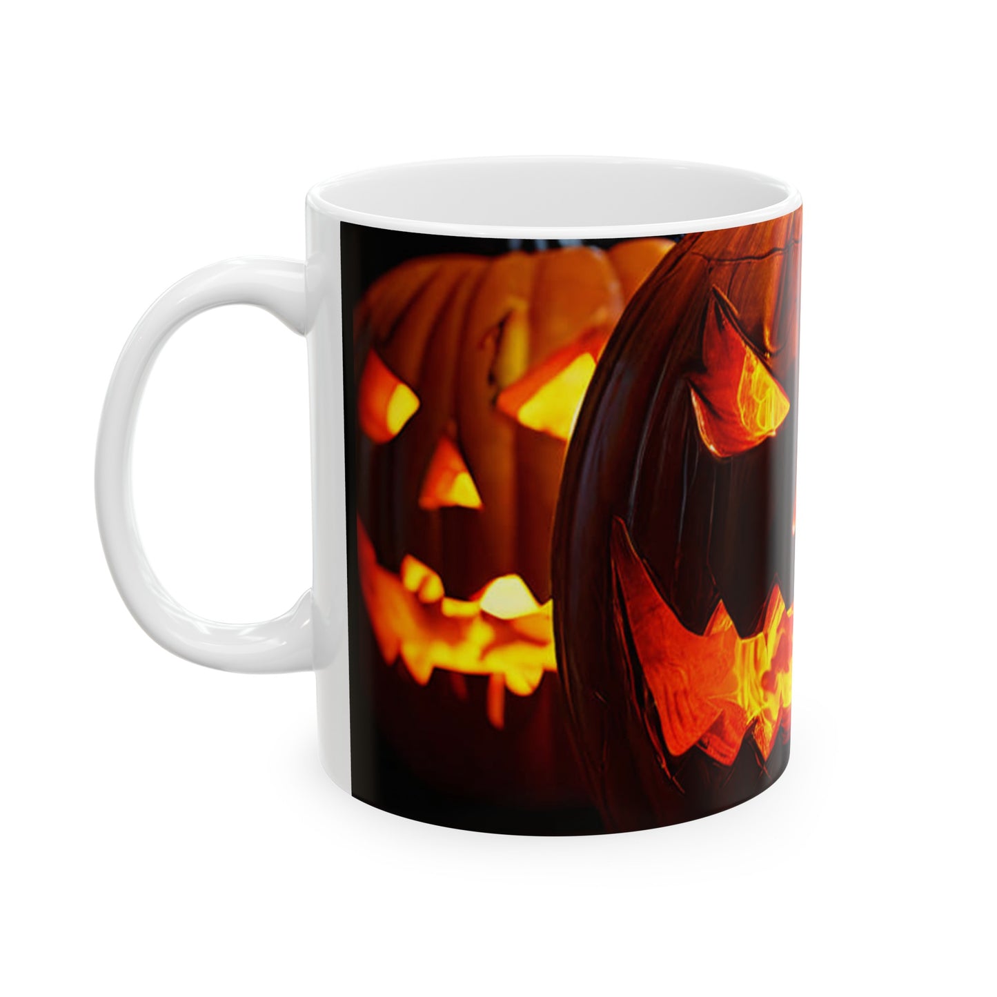 Halloween Jack O Lantern Ceramic Mug, (11oz, 15oz)