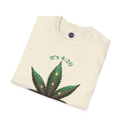 It's 420 Somewhere Vibes Unisex T-Shirt - Perfect for Cannabis Enthusiasts, Gifts, Festivals, Casual Wear, and Celebrations! - S-Mart Shop Smart Treasures