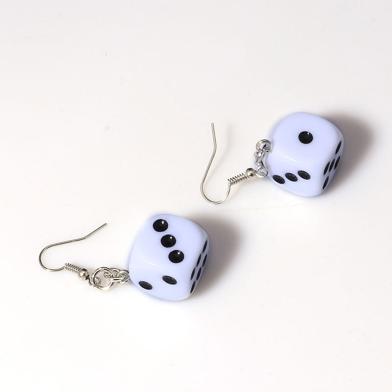 Frosty wind dice earrings