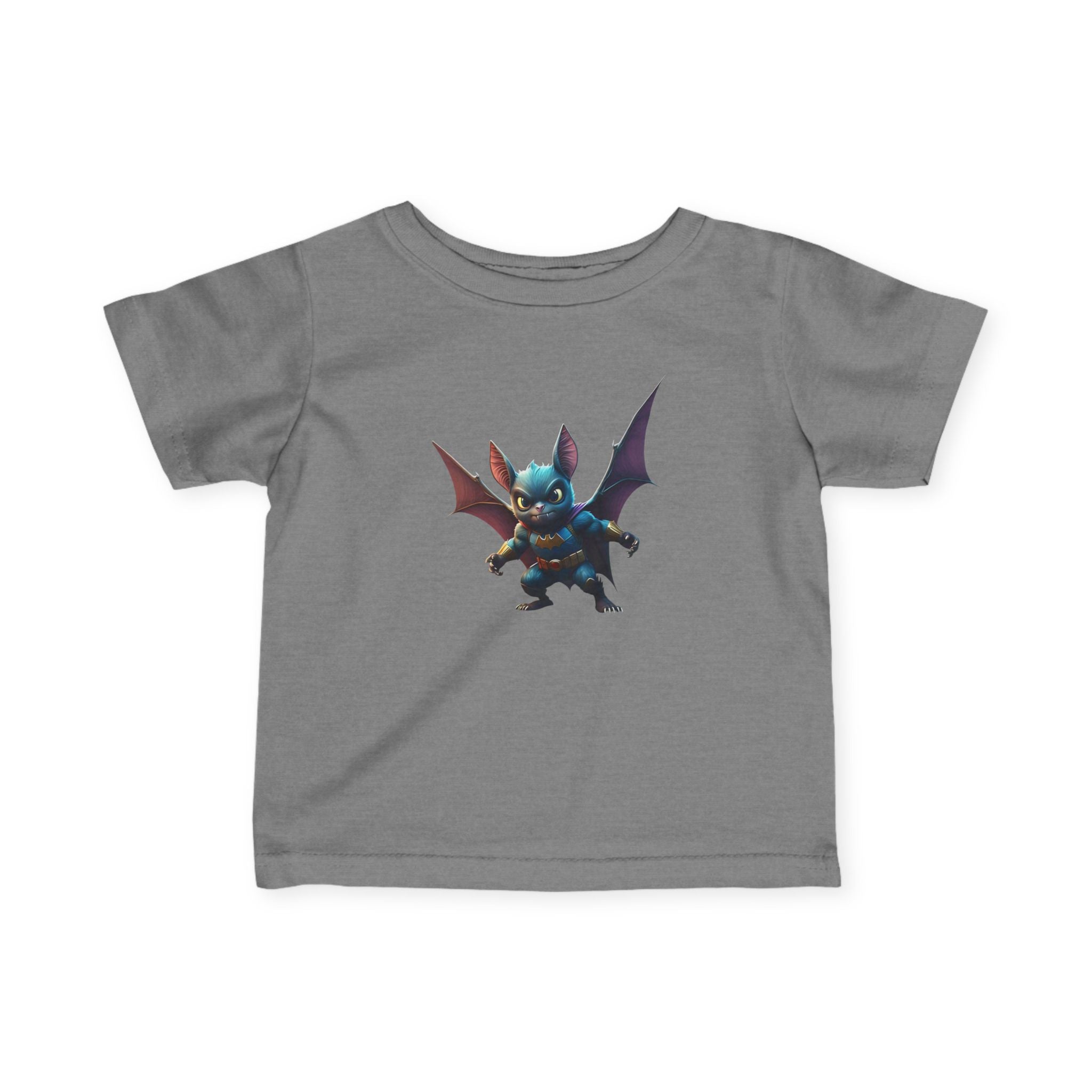 Cute Bat Man Super Hero Infant Tee for Playful Kids | Fun Graphic T-Shirt