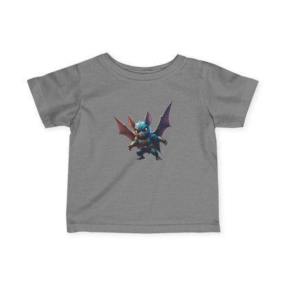 Cute Bat Man Super Hero Infant Tee for Playful Kids | Fun Graphic T-Shirt