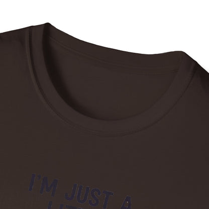 Cute I'm Just A Little Batty Graphic Tee, Funny Halloween T-Shirt, Gift for Bat Lovers, Unisex Softstyle Shirt, Quirky Casual Wear