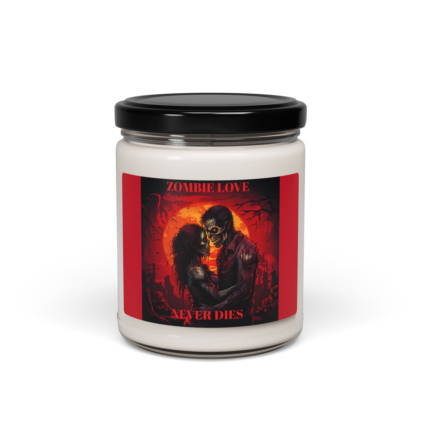 Zombie Love Scented Soy Candle - 9oz, Perfect for Halloween & Gothic Decor