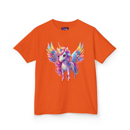 Colorful Unicorn Kids Heavy Cotton Tee - Fun & Whimsical Shirt for Magical Play
