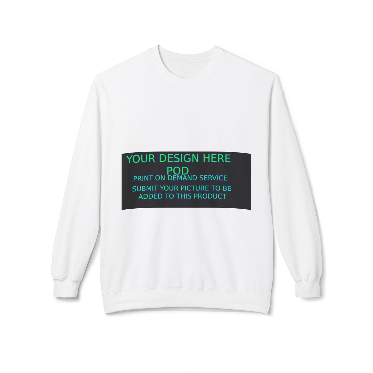 Customizable Unisex Fleece Crewneck Sweatshirt - Your Design Here