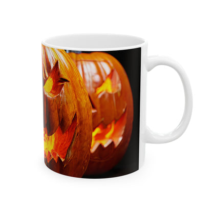 Halloween Jack O Lantern Ceramic Mug, (11oz, 15oz)