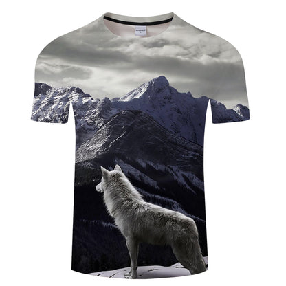 Digital printed short-sleeved T-shirt