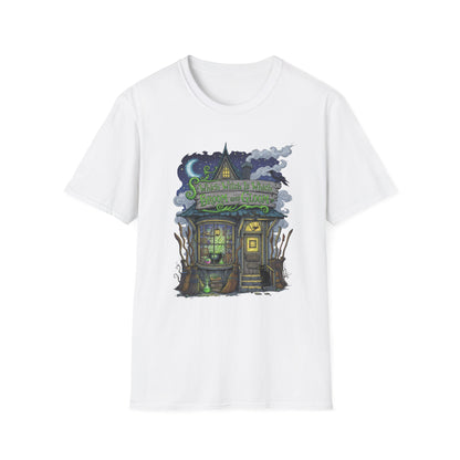 Halloween Which Witch Is Which Broom and Gloom Unisex T-Shirt, Spooky Shirt, Graphic Tee, Fall Apparel, Halloween Gift, Cozy Casual Wear