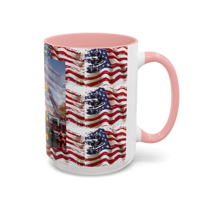 Juniata Terrace Fire 2025 Patriotic Firefighter Accent Coffee Mug - 11oz & 15oz