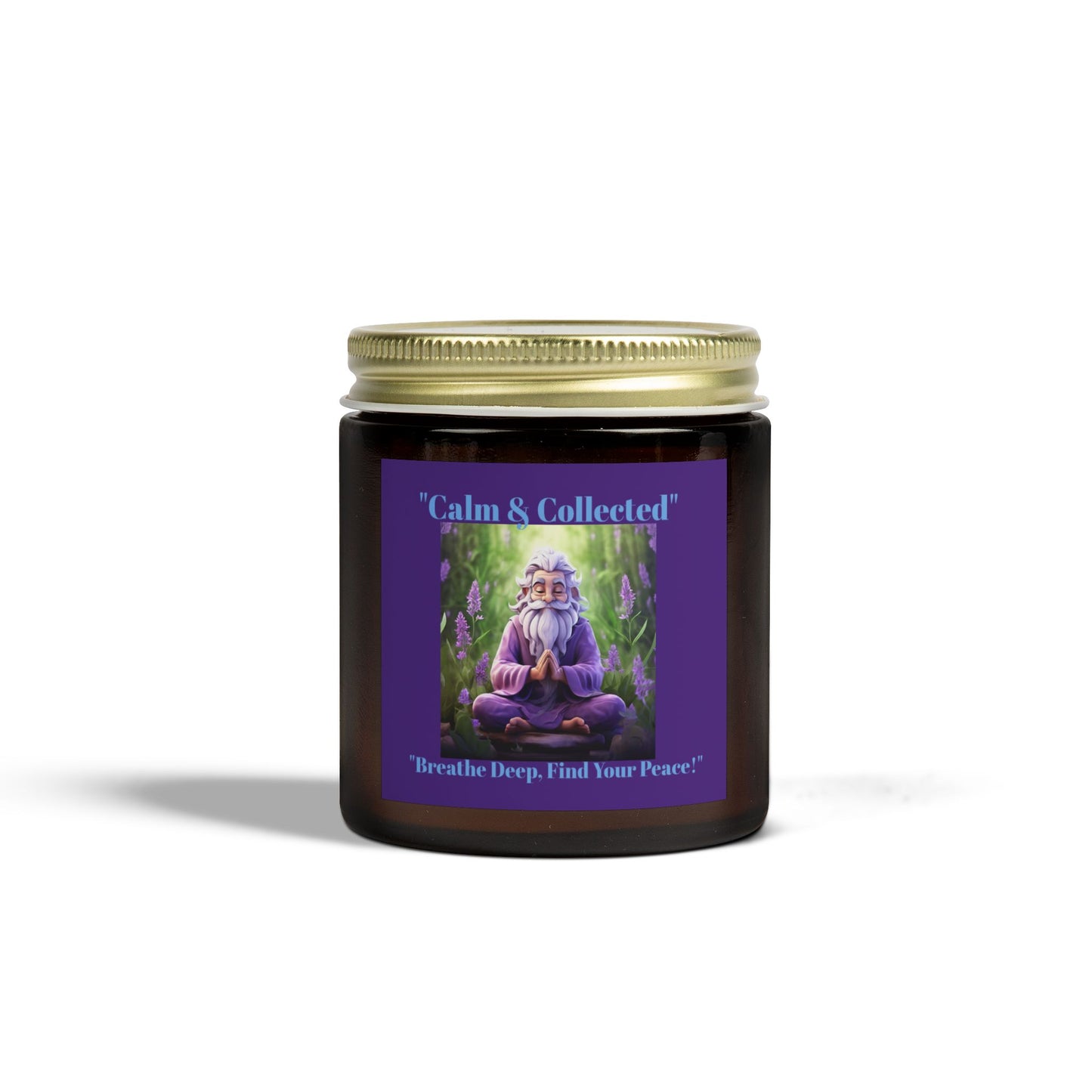 Calm & Collected Scented Candle - Coconut Apricot Wax (4oz, 9oz) - Breathe Deep, Find Your Peace!