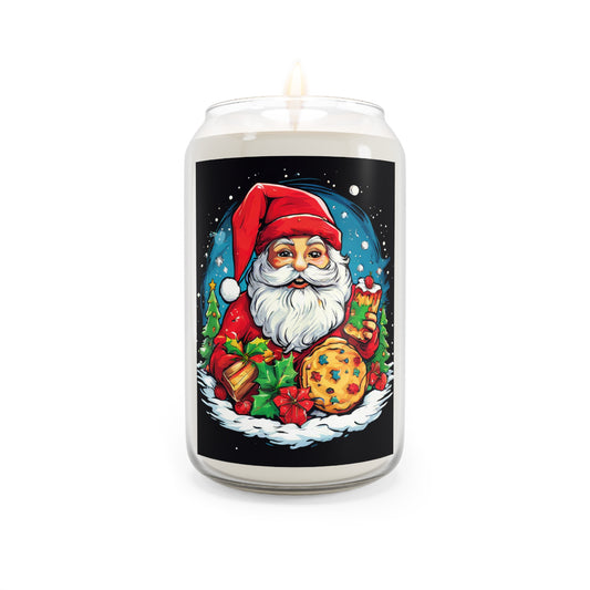 Festive Santa Scented Candle - 13.75oz Holiday Christmas Decor