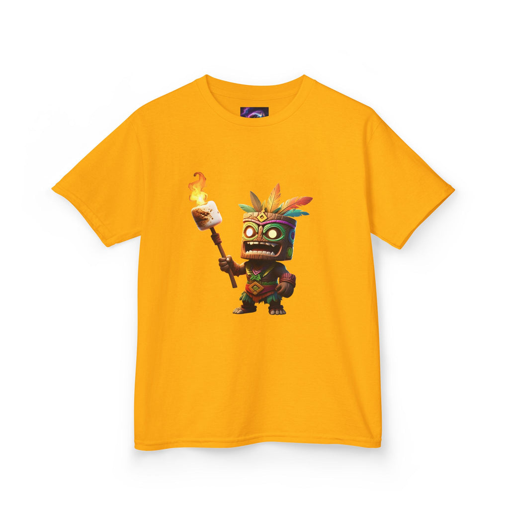 Kids Tiki Toasted Marshmallow Heavy Cotton Tee - Fun & Playful Design for Adventurous Kids