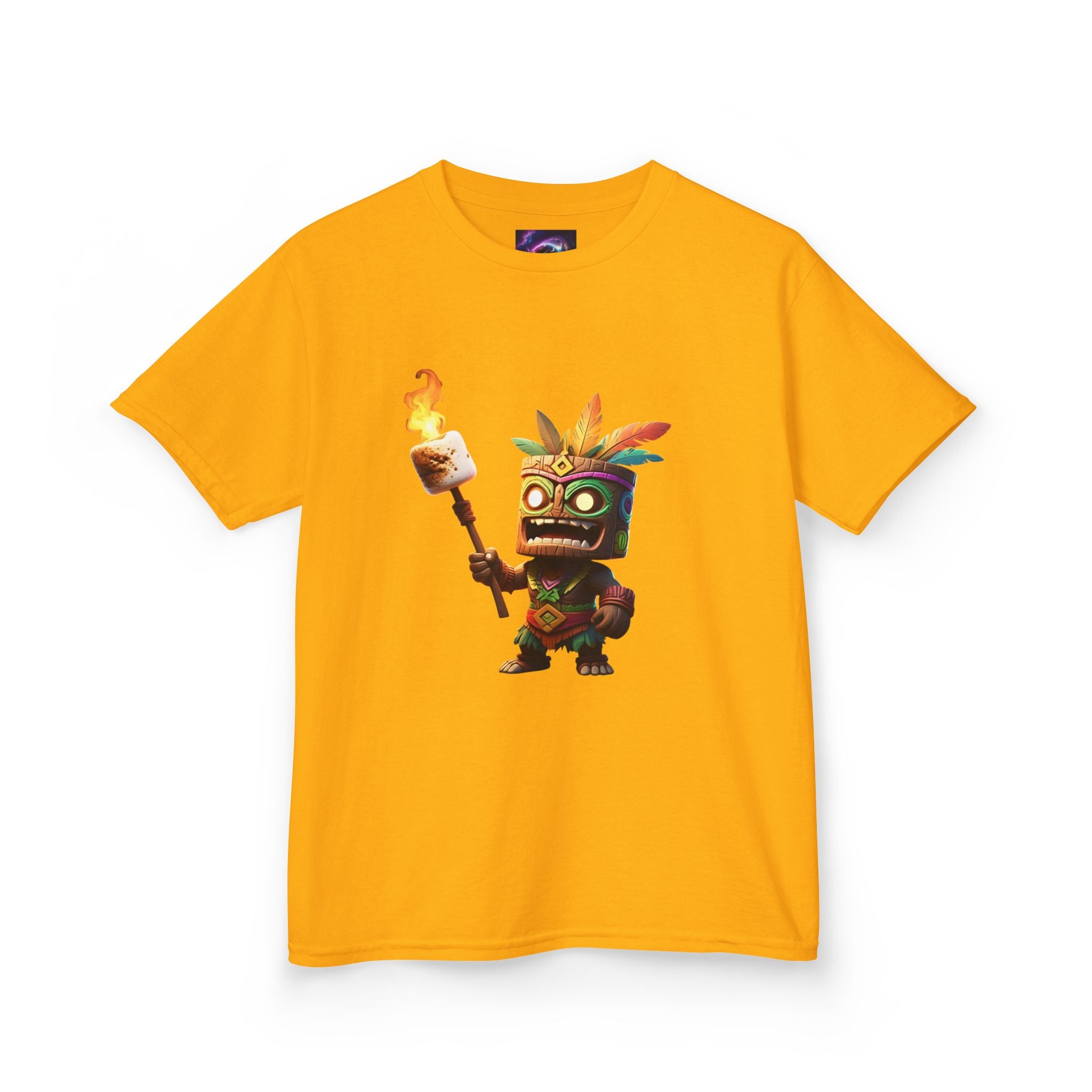 Kids Tiki Toasted Marshmallow Heavy Cotton Tee - Fun & Playful Design for Adventurous Kids