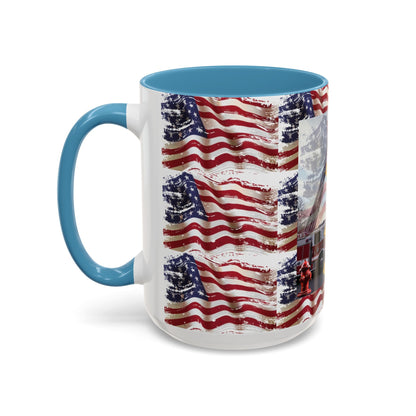 Juniata Terrace Fire 2025 Patriotic Firefighter Accent Coffee Mug - 11oz & 15oz