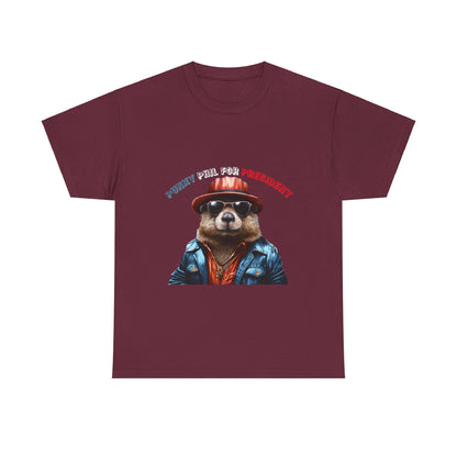 Punxy Phil For President Unisex Heavy Cotton Tee