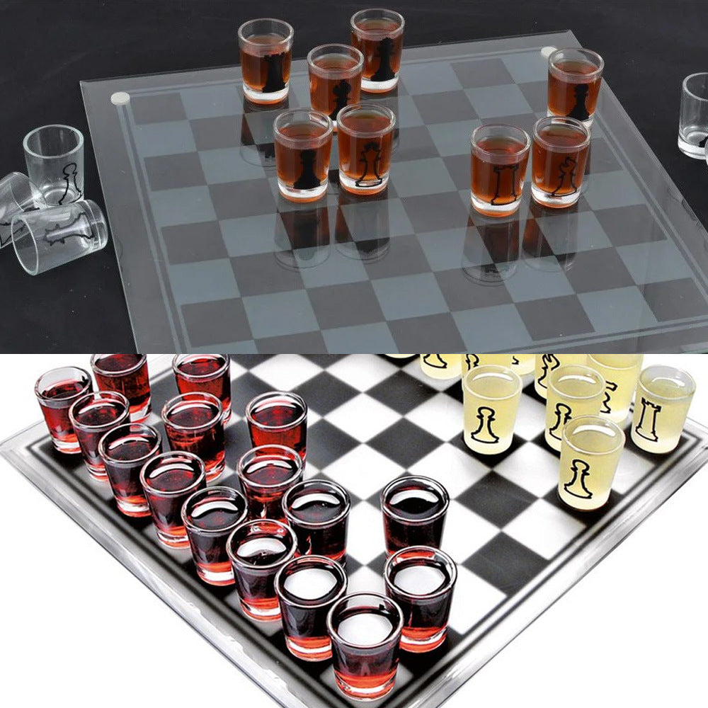 Chess Cup Game Set Board Development Chess Card Wine Cup Game