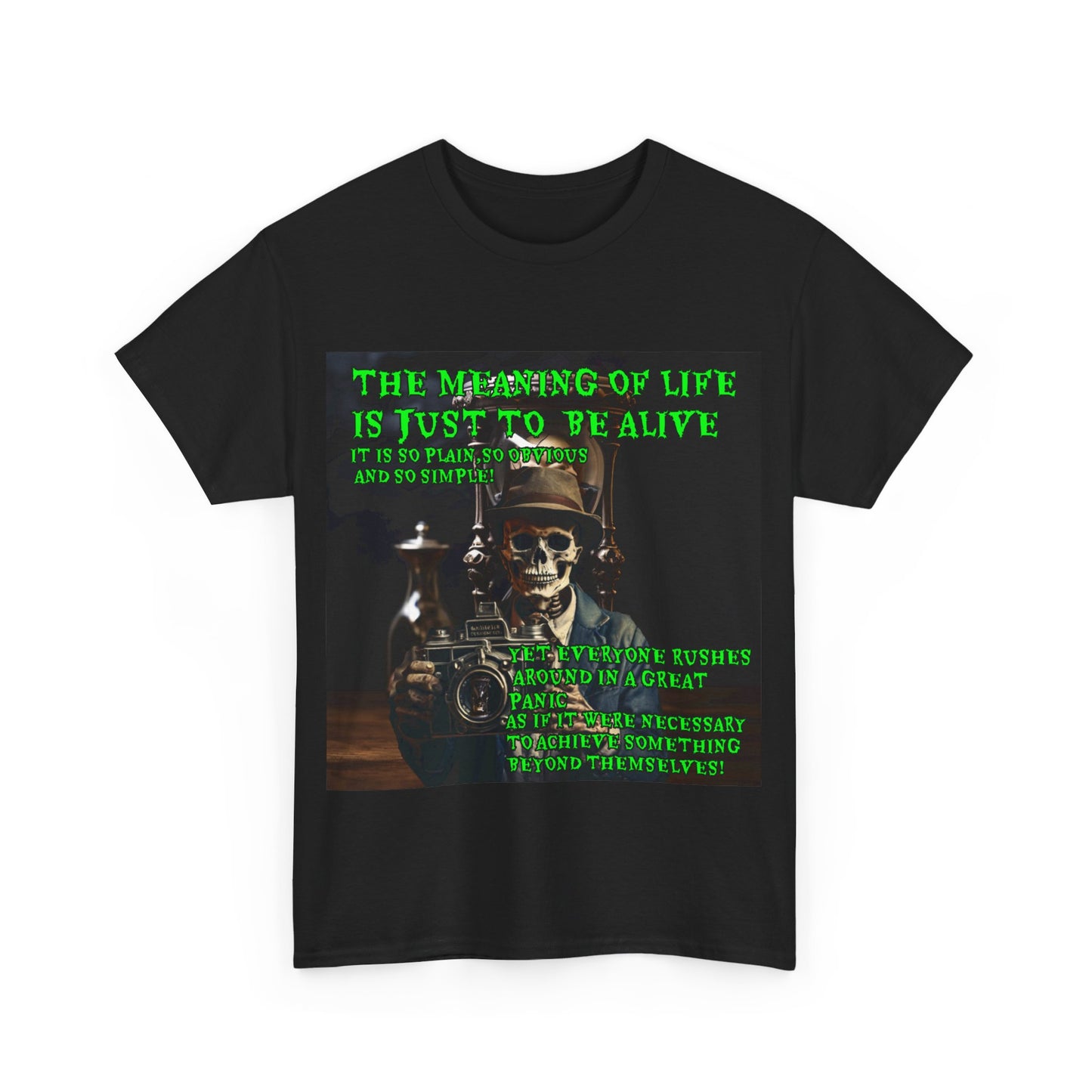 mEANING oF a sIMPLE lIFE Unisex Heavy Cotton Tee