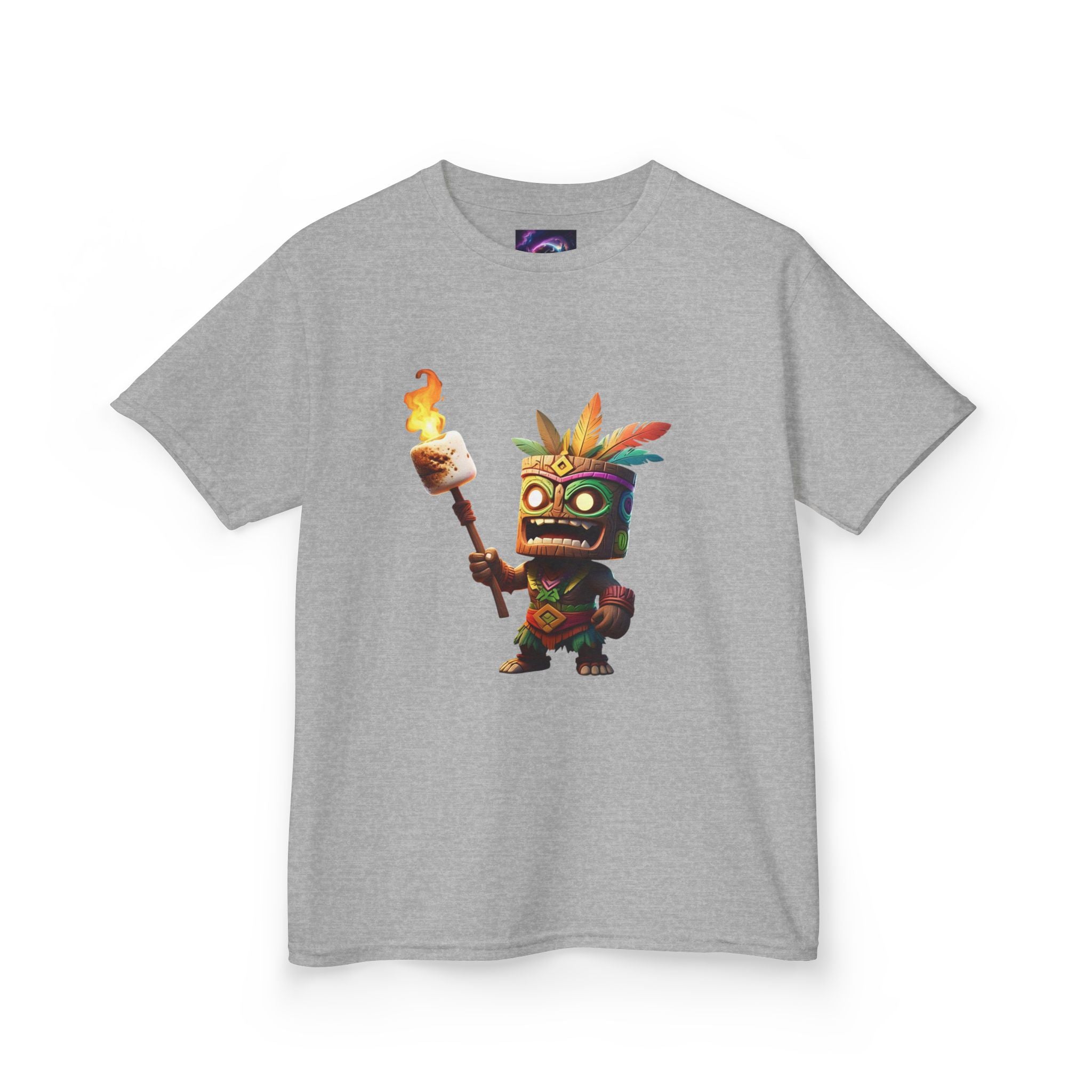 Kids Tiki Toasted Marshmallow Heavy Cotton Tee - Fun & Playful Design for Adventurous Kids