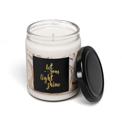 Motivational Scented Soy Candle - Let Your Light Shine - 9oz