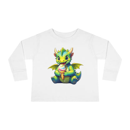 Cute Dragon Toddler Long Sleeve Tee - Perfect for Kids' Birthdays & Playtime