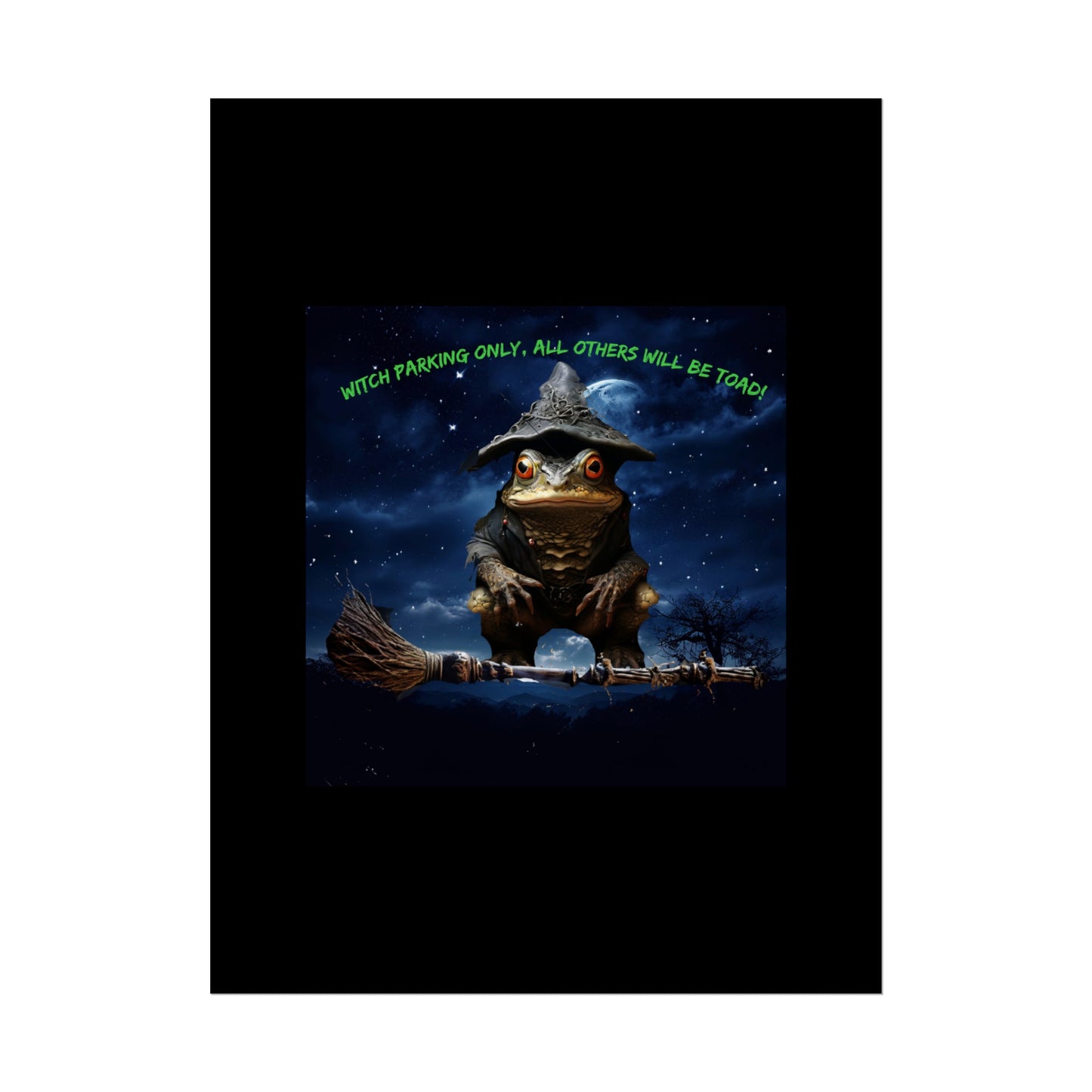 Witch Parking Only Toad Rolled Posters