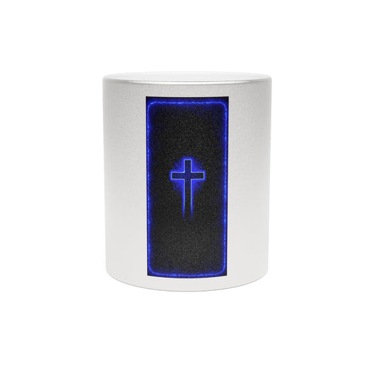 Blue Cross Metallic Mug (Silver\Gold)