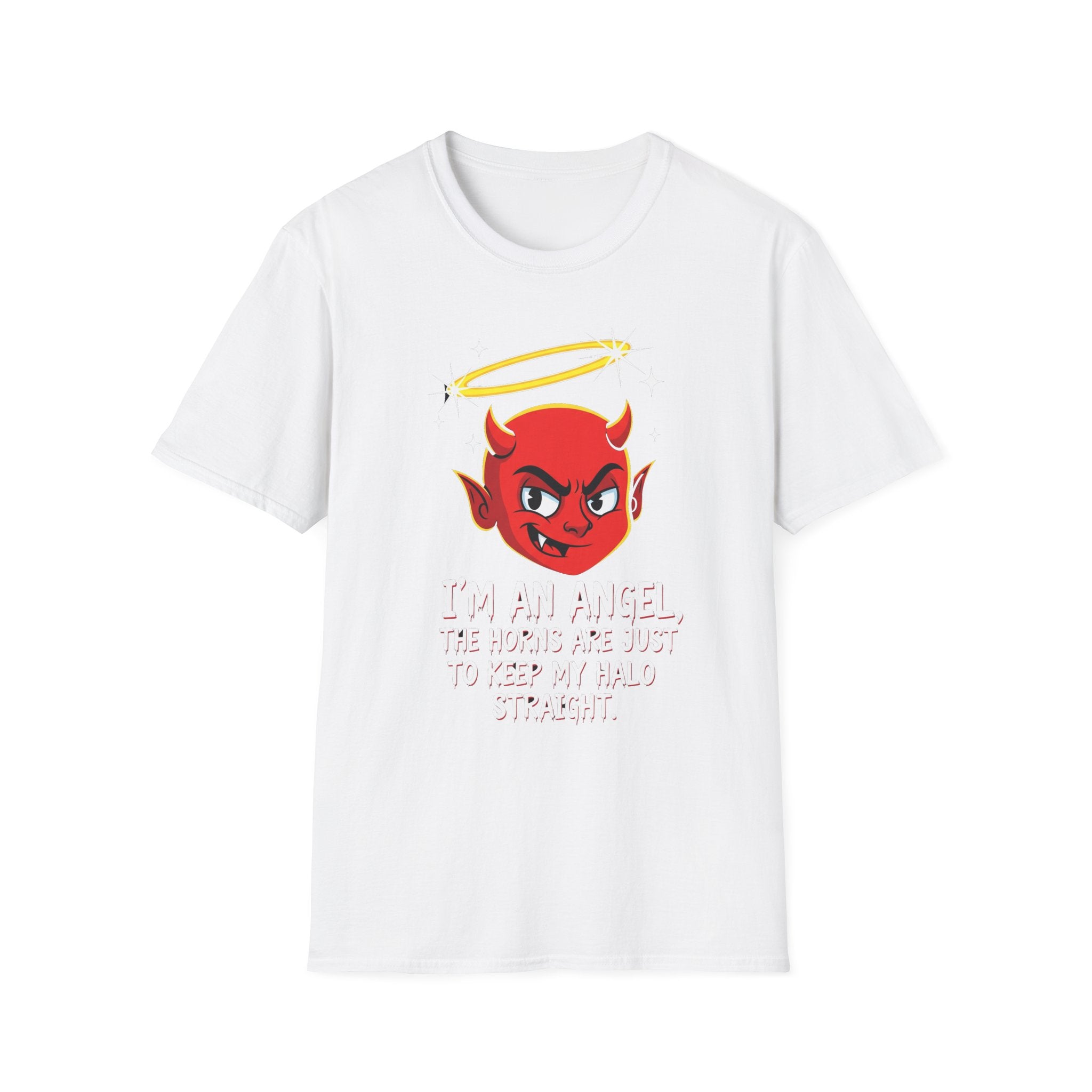 Angel and Devil Unisex T-Shirt, Funny Graphic Tee, Cute Character Shirt, Gift for Friends, Casual Wear, Birthday Gift