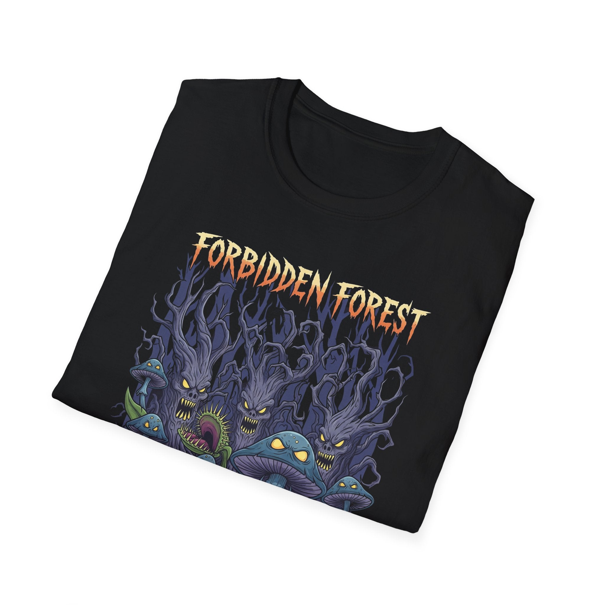 Forbidden Forest Graphic T-Shirt for Nature Lovers & Mystical Vibes, Gift for Halloween, Casual Wear, Adventure Tee, Unique Design