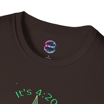 It's 420 Somewhere Vibes Unisex T-Shirt - Perfect for Cannabis Enthusiasts, Gifts, Festivals, Casual Wear, and Celebrations! - S-Mart Shop Smart Treasures