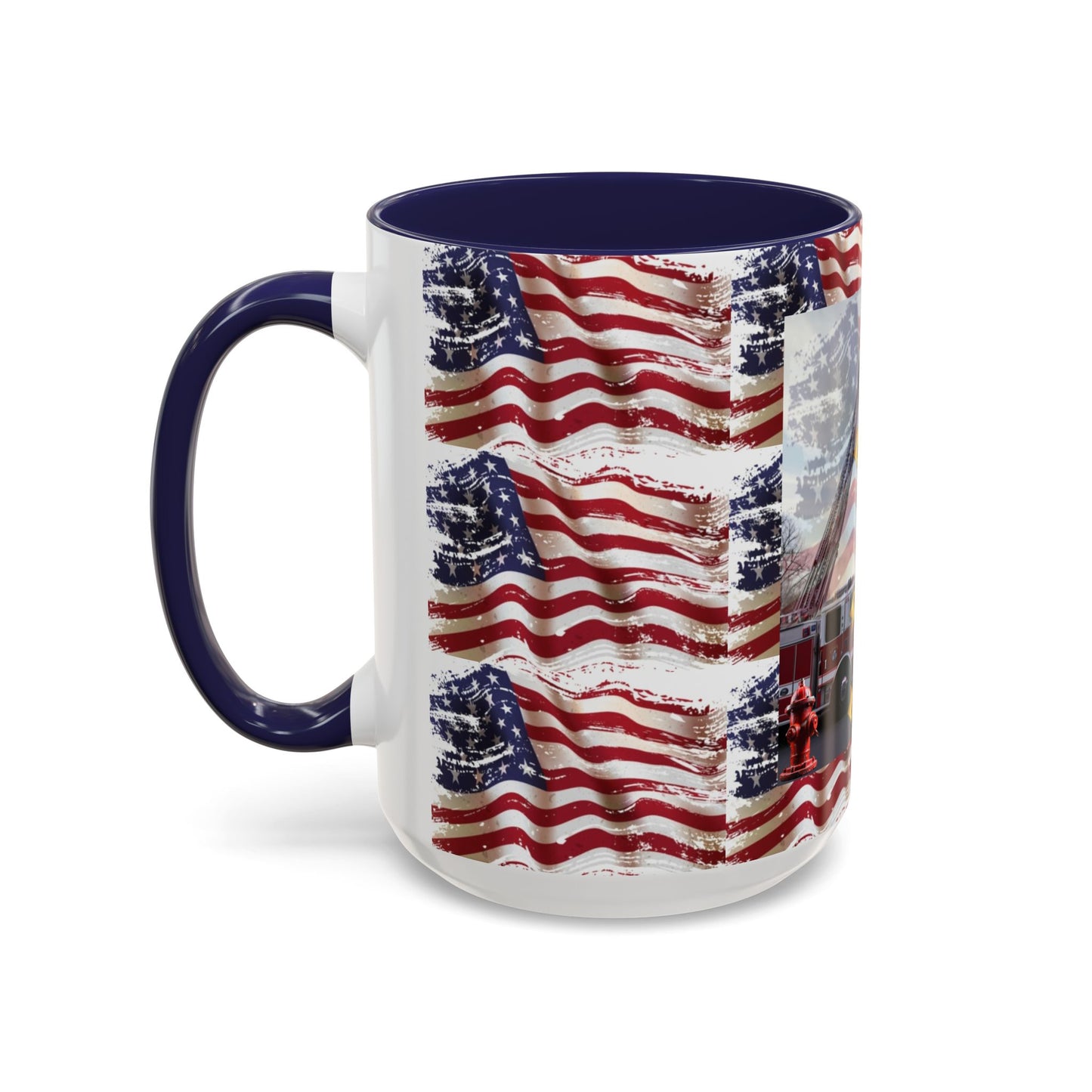 Juniata Terrace Fire 2025 Patriotic Firefighter Accent Coffee Mug - 11oz & 15oz