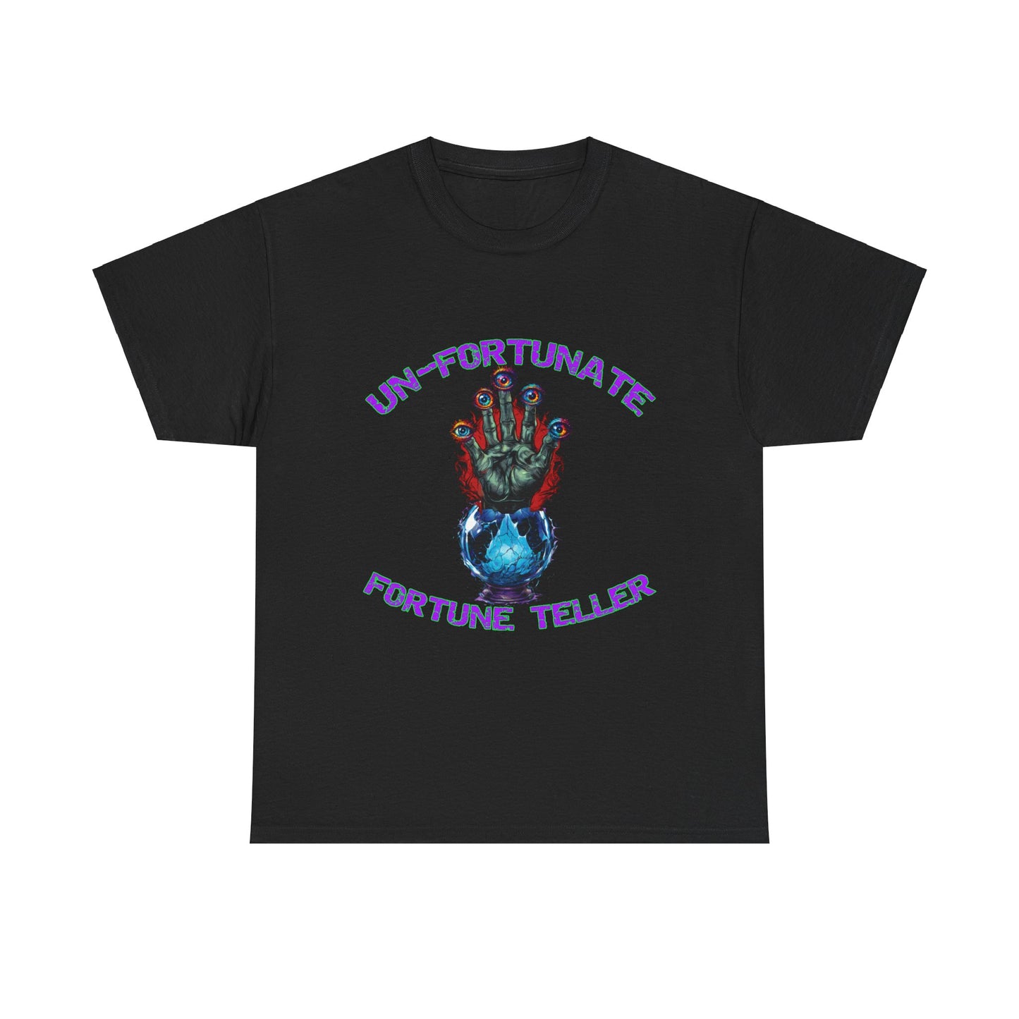 Psychedelic Unisex Heavy Cotton Tee - 'The Psychonauts Magic Crew' Design  Unfortunate Fortune Teller