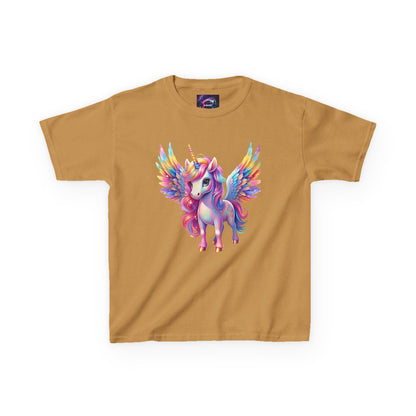 Colorful Unicorn Kids Heavy Cotton Tee - Fun & Whimsical Shirt for Magical Play