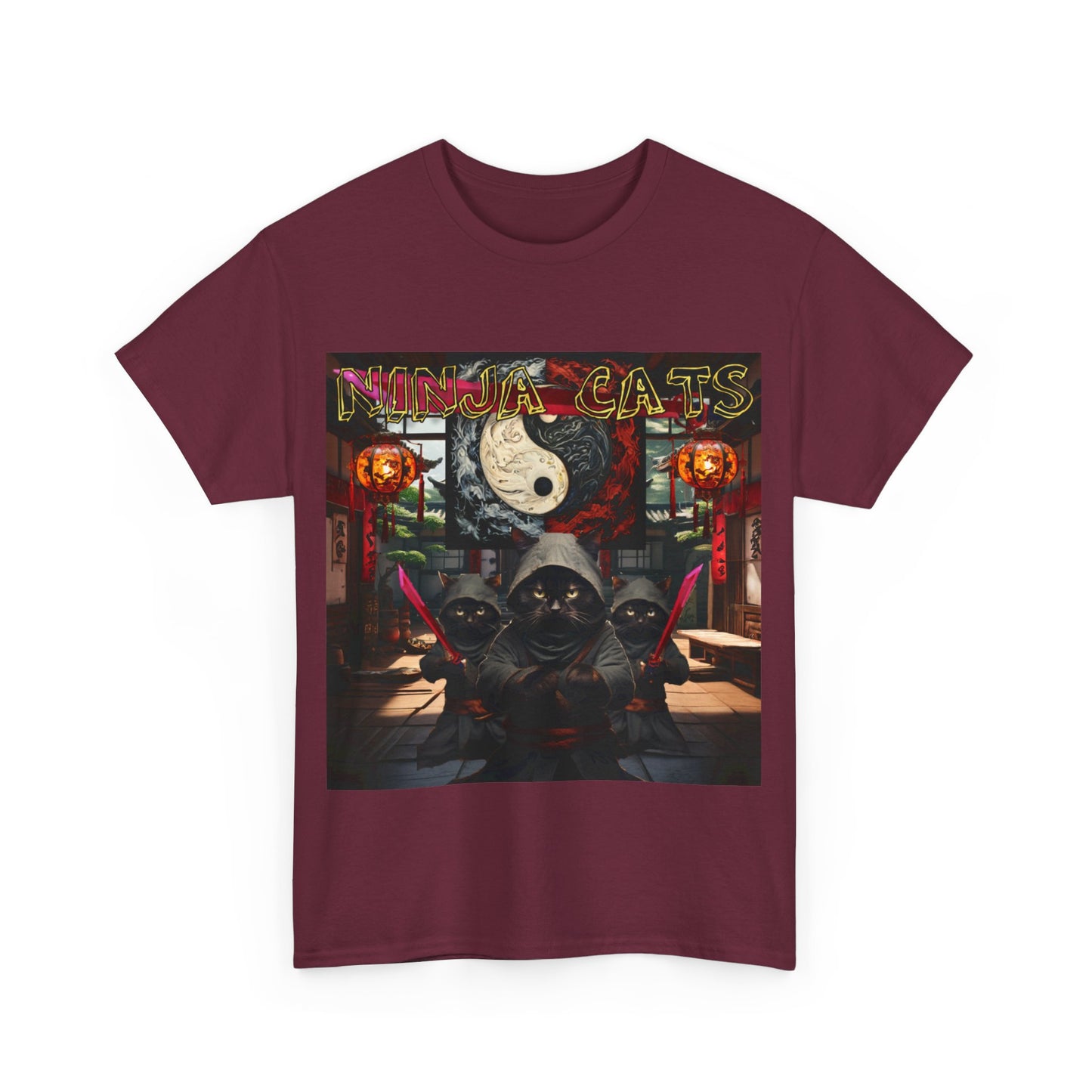 Ninja Cats Unisex Heavy Cotton Tee